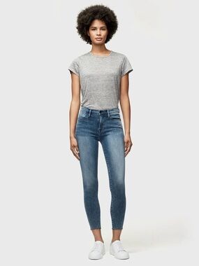 FRAME Le High Skinny Raw Edge Beat Sz 32